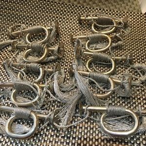 Holiday/Christmas brass napkin rings, set of 10
